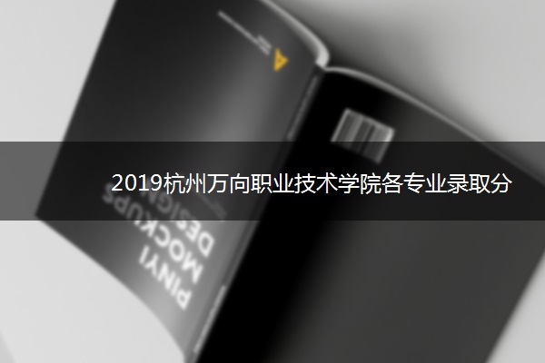 2019杭州万向职业技术学院各专业录取分数线汇总