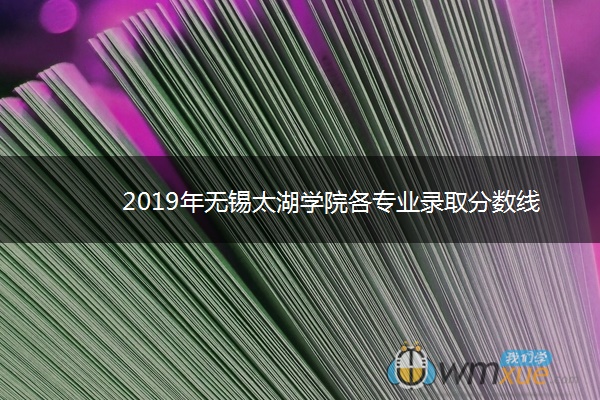 2019年无锡太湖学院各专业录取分数线