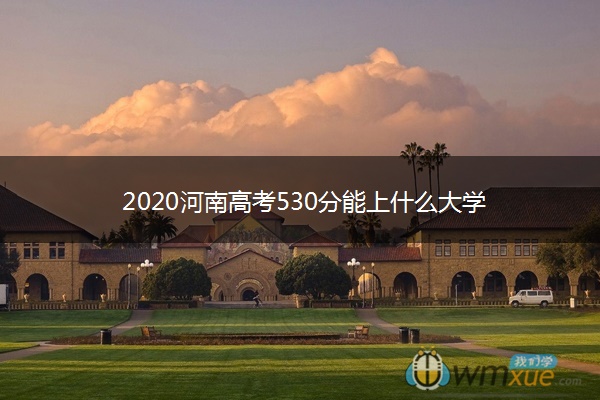 2020河南高考530分能上什么大学