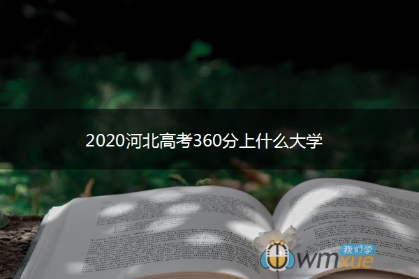 2020河北高考360分上什么大学