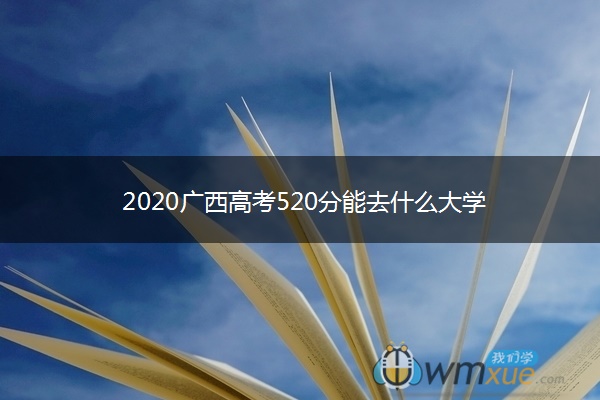 2020广西高考520分能去什么大学