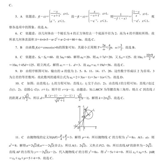 2020全国高考理科数学仿真模拟试卷【含答案】