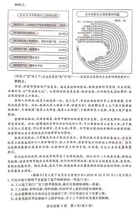 2020高考语文预测押题卷（含答案）