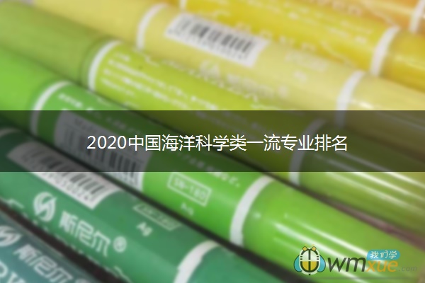 2020中国海洋科学类一流专业排名