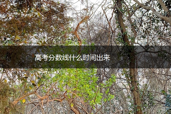 高考分数线什么时间出来