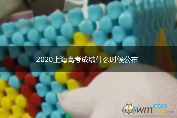 2020上海高考成绩什么时候公布