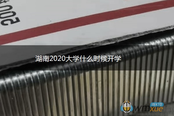 湖南2020大学什么时候开学
