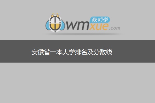 安徽省一本大学排名及分数线