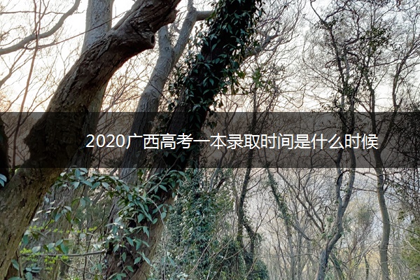 2020广西高考一本录取时间是什么时候