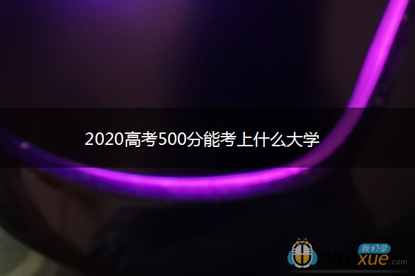 2020高考500分能考上什么大学