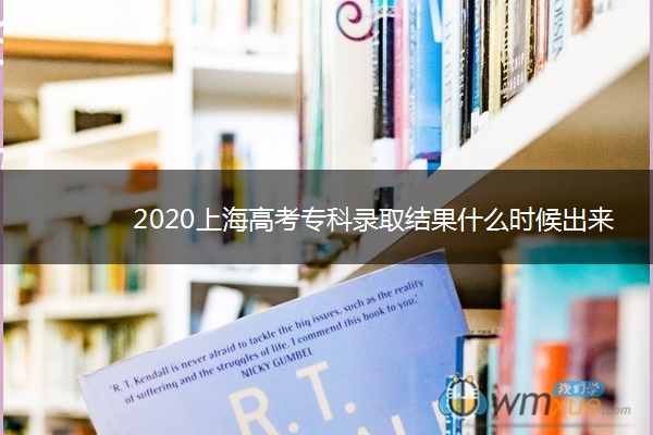 2020上海高考专科录取结果什么时候出来