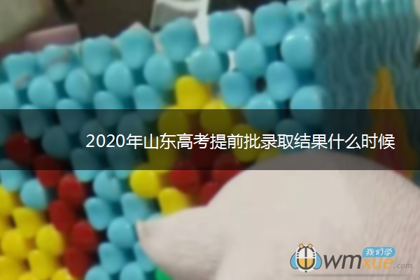 2020年山东高考提前批录取结果什么时候出来