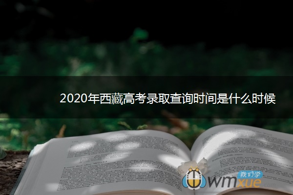 2020年西藏高考录取查询时间是什么时候