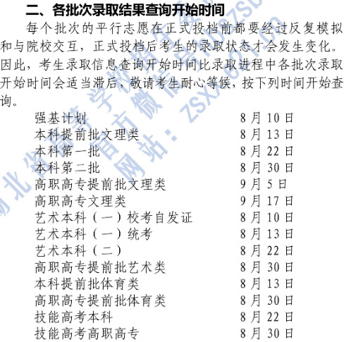 2020湖北专科录取结果什么时候出来