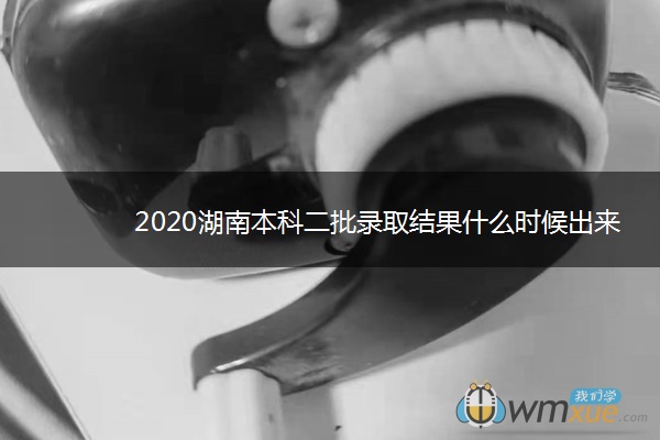 2020湖南本科二批录取结果什么时候出来