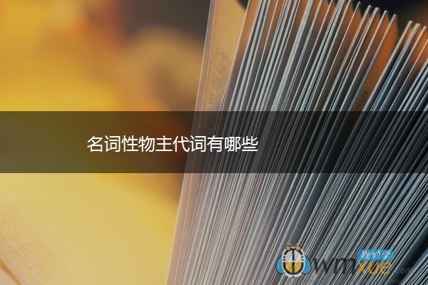 名词性物主代词有哪些