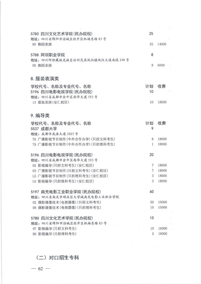 关于做好我省2020年普通高校专科层次补录志愿填报工作的通知