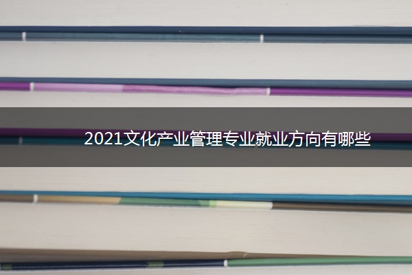 2021文化产业管理专业就业方向有哪些