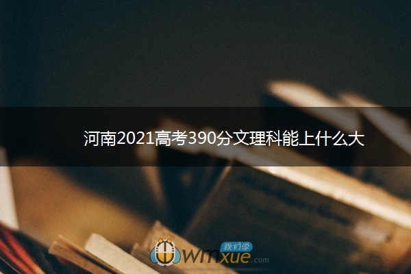 河南2021高考390分文理科能上什么大学