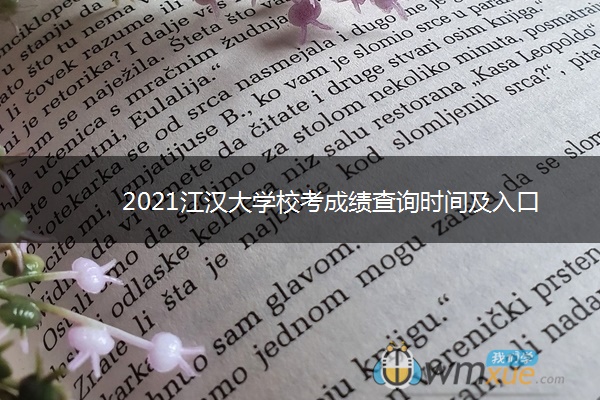 2021江汉大学校考成绩查询时间及入口