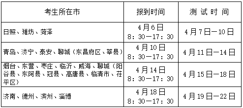 2021山东高校体育专业考试时间 什么时候考试