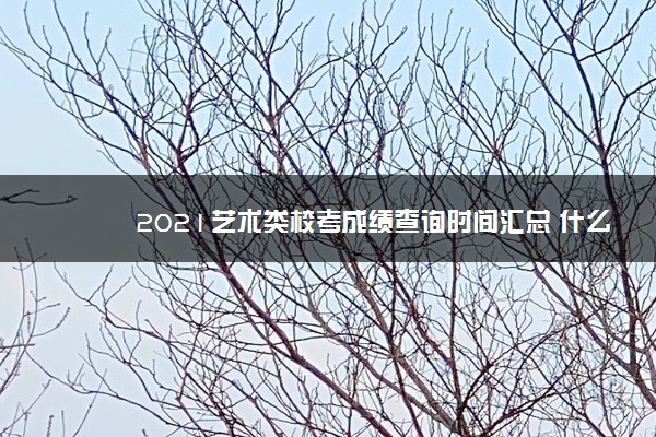 2021艺术类校考成绩查询时间汇总 什么时候查分