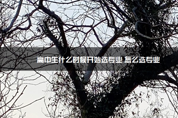 高中生什么时候开始选专业 怎么选专业