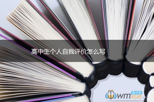 高中生个人自我评价怎么写
