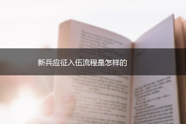 新兵应征入伍流程是怎样的