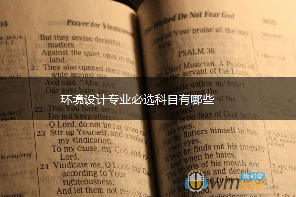 环境设计专业必选科目有哪些