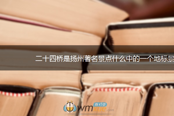 二十四桥是扬州著名景点什么中的一个地标景观