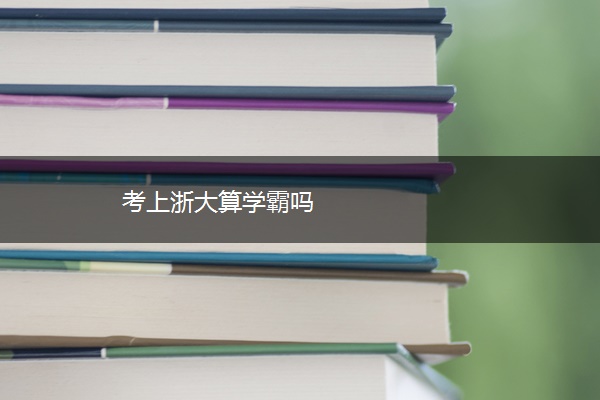 考上浙大算学霸吗