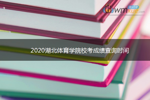 2020湖北体育学院校考成绩查询时间