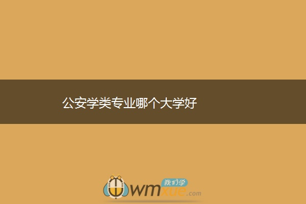 公安学类专业哪个大学好