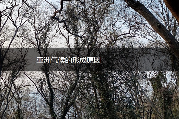 亚洲气候的形成原因