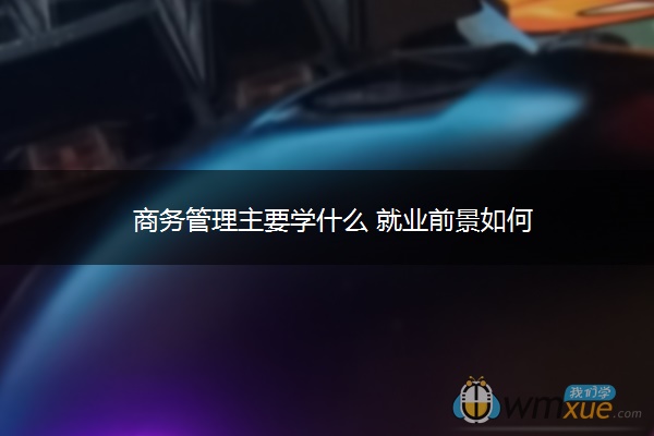 商务管理主要学什么 就业前景如何