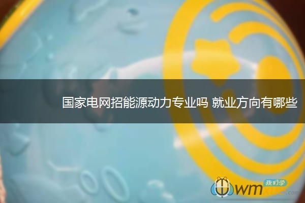国家电网招能源动力专业吗 就业方向有哪些